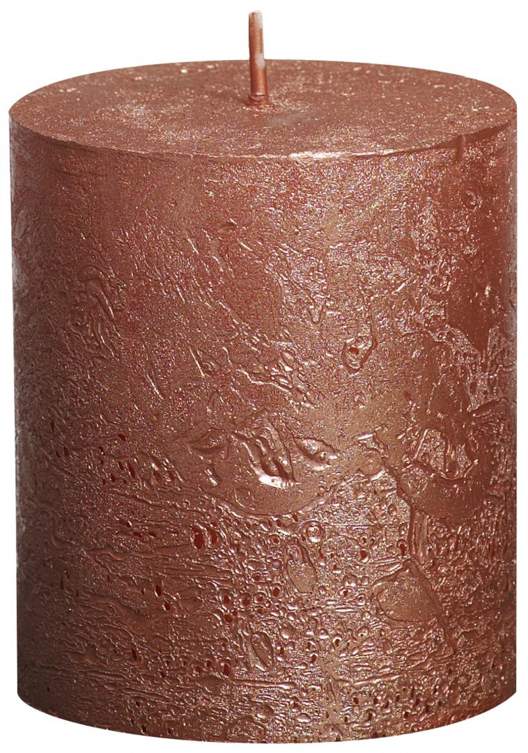 Bougie cylindre rustique Fading métallique or 80/68 - photo 12