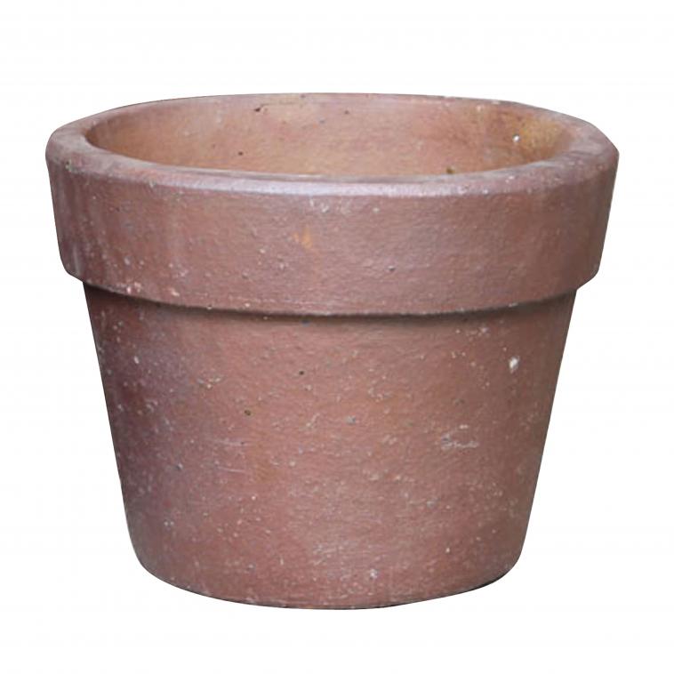 Pot rond en cement avec poignee en corde - photo 16